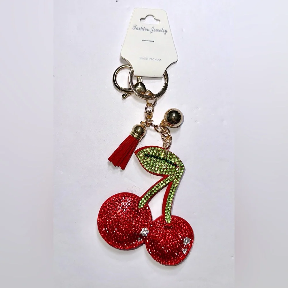 NWT CHERRY keychain/purse charm‎